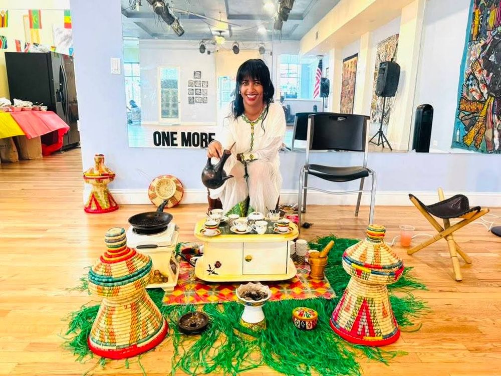 A traditional coffee ceremony